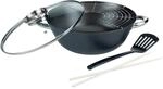 GSW Gusseisen Wok-Set / Multifunktionstopf 5-tlg.