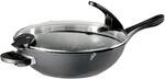Stoneline Future Wok 32 cm, mit Sieb-Glasdeckel, mit austauschbaren Griffen,