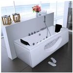 HOME DELUXE Whirlpool Badewanne mit Lichttherapie LAGUNA M - 180 x 90 cm