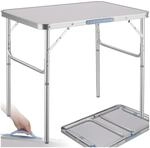 tectake&reg; Campingtisch, klappbar, anschraubbare, h&ouml;henverstellbare Beine und F&uuml;&szlig;e,