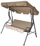 DEGAMO Hollywoodschaukel FLORIDA 3-sitzer, grau/creme