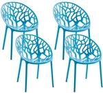 CLP Gartenst&uuml;hle 4er Set stapelbar wetterfest Hope, Gartensessel mit Lehnen