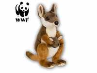 WWF Plüschtier Känguru mit Baby (19cm) lebensecht Kuscheltier Stofftier Kangaroo