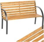 tectake&reg; Gartenbank, 2-Sitzer, wetterfest, 119,5 x 62 x 83 cm