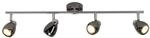 BRILLIANT Lampe Milano LED Spotrohr 4flg chrom/schwarz chrom 4x LED-PAR51, GU10, 3W