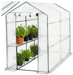 tectake&reg; Foliengew&auml;chshaus, 3,6 m&sup3;, mit 4 Regalebenen, UV-best&auml;ndig, inklusive