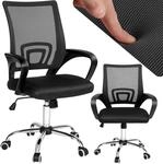 tectake&reg; B&uuml;rostuhl, ergonomische Form mit Lordosenst&uuml;tze, mit Netzstoffbezug,