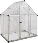 Palram - Canopia Hybrid Gew&auml;chshaus, silber in cm 126x185x208 (LxBxH)