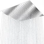 tectake&reg; Regenduschkopf, aus poliertem Edelstahl mit Spiegeleffekt, mit Kugelgelenk,