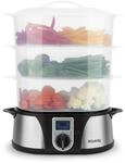 H.Koenig VAP12 Dampfgarer / 3 Garsch&uuml;ssel / 12 L Fassungsverm&ouml;gen / Timer / 1000 W