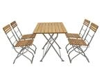 DEGAMO Biergarten - Garnitur M&Uuml;NCHEN 5-teilig (4x Stuhl, 1x Tisch 70x110cm),
