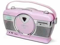 Soundmaster RCD1350PI Retro CD/MP3/USB Radio in pink