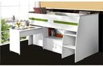 Parisot Multifunktionshochbett mit Schreibtisch "Reverse 1"
