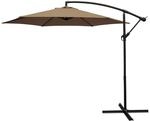 DEGAMO Ampelschirm Aluminium 300cm taupefarben, mit Kurbel, Gestell Aluminium,