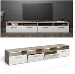 Vicco Lowboard Diego Fernsehschrank Sideboard TV Fernsehtisch Sonoma Wei&szlig;
