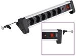IOIO SL 2625S Aluminium 6-fach Tisch-Steckdosenleiste mit &Uuml;berlastschutz,