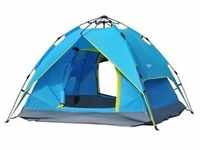 Outsunny Campingzelt für 3-4 Personen blau, gelb 200 x 200 x 135 cm (LxBxH)