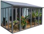 Palram - Canopia SanRemo 3x4.25 Wintergarten, anthrazit in cm 295x425x212 (LxBxH)