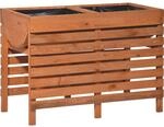 Dobar 58150e Doppelhochbeet inkl. Pflanzfolie, 100 x 50 x 71 cm