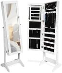 tectake&reg; Schmuckschrank&nbsp;, mit Ganzk&ouml;rperspiegel, aufgeteilter Innenraum mit Haken,