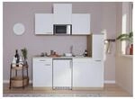 Respekta K&uuml;chenzeile KB180ESWMI 180 cm Wei&szlig;-Eiche S&auml;gerau Nachbildung