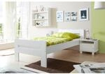 TiCAA Einzelbett "Bert" Kiefer Wei&szlig;