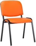 CLP Stapelstuhl Ken I Konferenzstuhl Mit Kunstleder-Bezug I Schwarzes Metallgestell