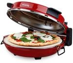 H.Koenig NAPL350 Pizzaofen, Pizza Durchmesser 32 cm, 350 Grad C, Keramik Steinplatte,