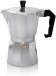 Espressokocher Italiano f. 6 Tassen silber