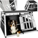 tectake&reg; Hundetransportbox doppel, mit gerader R&uuml;ckwand, verschlie&szlig;bare