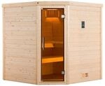 weka Premium Massivholz-Sauna TURKU Eck Gr. 2 Sparset 7,5 kW OS inkl. digitaler