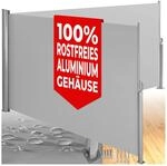 tectake&reg; Aluminium Doppel-Seitenmarkise, ausziehbar, blickdicht, Schutz vor Sonne
