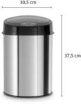 Echtwerk Badabfalleimer 9L mit Sensor-INOX BRUSHED