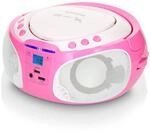 Lenco SCD-650PK - Tragbares FM-Radio mit CD/MP3-Player - USB-Anschlu&szlig; - Karaoke -