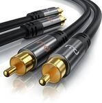 Primewire Stereo-Cinch Audio-Kabel, RCA, HiFi Audio-Kabel mehrfach geschirmt, 2x