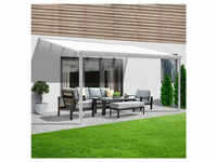 HOME DELUXE Terrassenüberdachung SOLIS - 312 x 303 x 226 / 278 cm Weiß