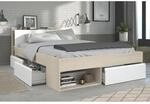 Parisot Doppelbett "Most" Akazie - Wei&szlig;