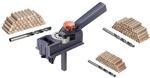 kwb D&uuml;belprofi / D&uuml;bellehre, Komplett-Set inkl. CV Holzbohrer und Holz-D&uuml;bel,