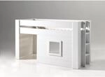 Vipack halbhohes Bett Noah inkl. Vorhang-Set, 90 x 200 cm