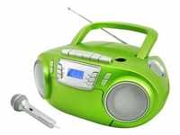 Soundmaster SCD5800GR CD/MP3 Boombox mit Radio, Kassettenrekorder, USB und externem