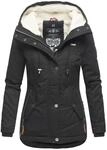 MARIKOO Damen Winterjacke Outdoor Baumwolljacke mit Kapuze Bikoo