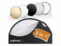 Walimex pro 5in1 Faltreflektor wavy comfort Ø107cm mit Griffen und 5 Reflektorfarben