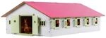 Kids Globe Farming Reiterhof mit 9 Pferdeboxen, Pferdehof aus Holz, mit Faltdach