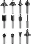 kwb Oberfr&auml;ser-Set, 12-teilig, (V-Nutfr&auml;ser, Hohlkehlfr&auml;ser u.v.m.)