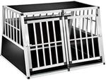 tectake&reg; Hundetransportbox doppel, mit schr&auml;ger R&uuml;ckwand, verschlie&szlig;bare