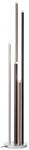 BRILLIANT Lampe Cembalo LED Standleuchte 5flg alu/schwarz/braun 5x 4W LED