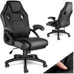 tectake&reg; B&uuml;rostuhl, ergonomische Form, Kunstlederbezug mit Mesh-Gewebe, stufenlos