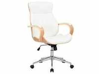 CLP Bürostuhl Melilla Kunstleder I Ergonomischer Stuhl I Komfortables Sitzen I 360