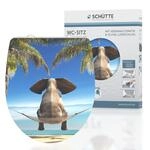 Sch&uuml;tte Duroplast HG WC Sitz HAPPY ELEPHANT, Hochgl&auml;nzend mit Absenkautomatik und