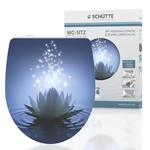 Sch&uuml;tte Duroplast HG WC Sitz WATER LILY, Hochgl&auml;nzend mit Absenkautomatik und